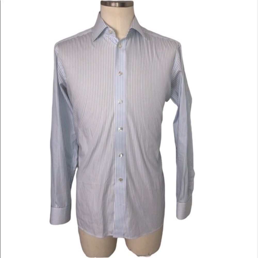 Eton Mens Striped Dress Shirt Size 16
